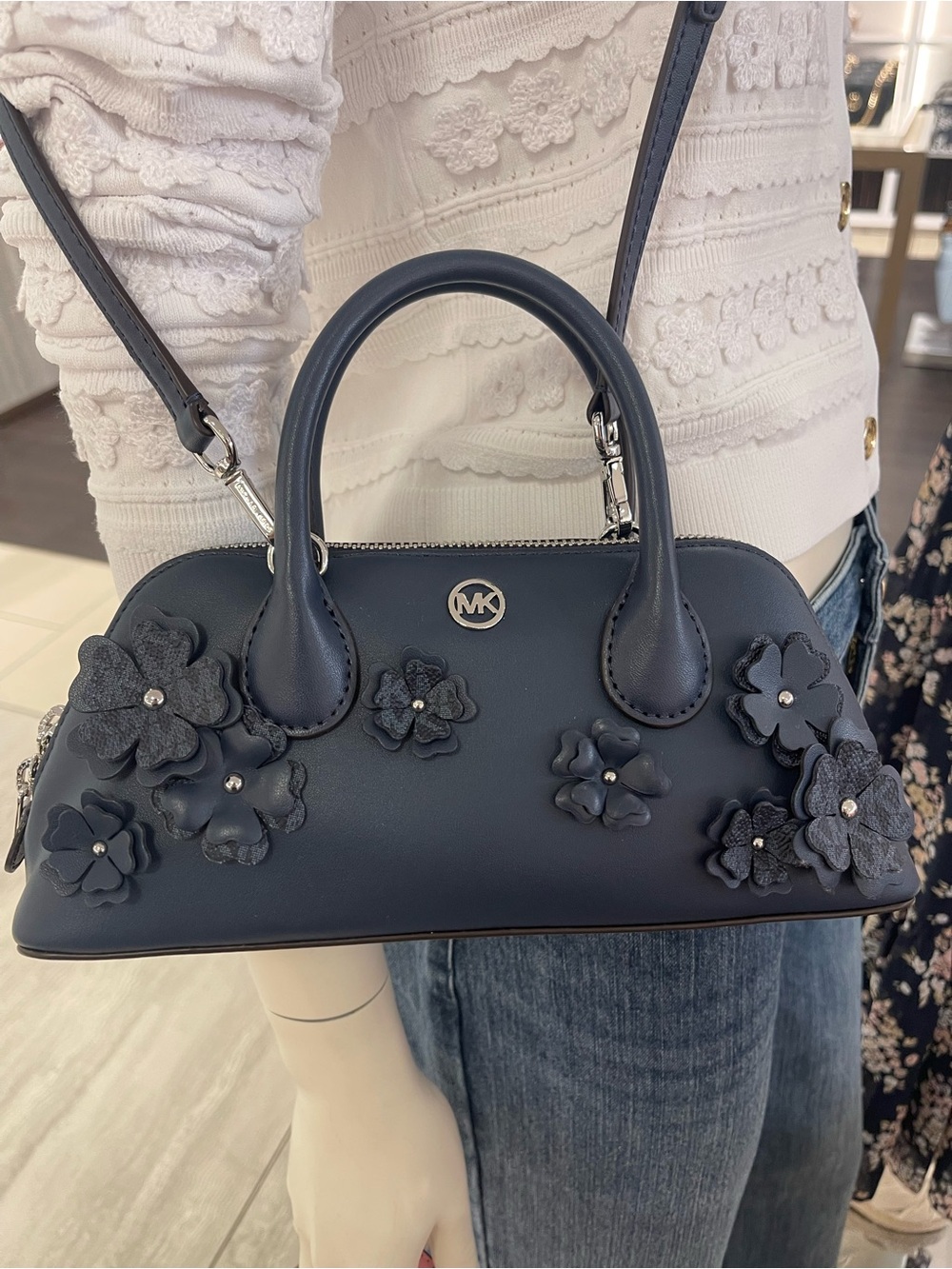 Michael Kors Petra Small Floral Embellished Crossbody Bag
Navy
NWT - Picture 7 of 16
